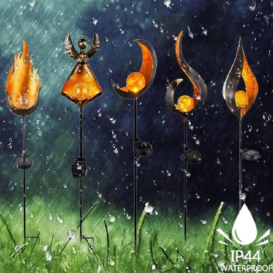 

Светодиодный светильник LukLoy для газона на солнечной батарее, уличный водонепроницаемый подвесной светильник с несколькими пламенями, s сас...