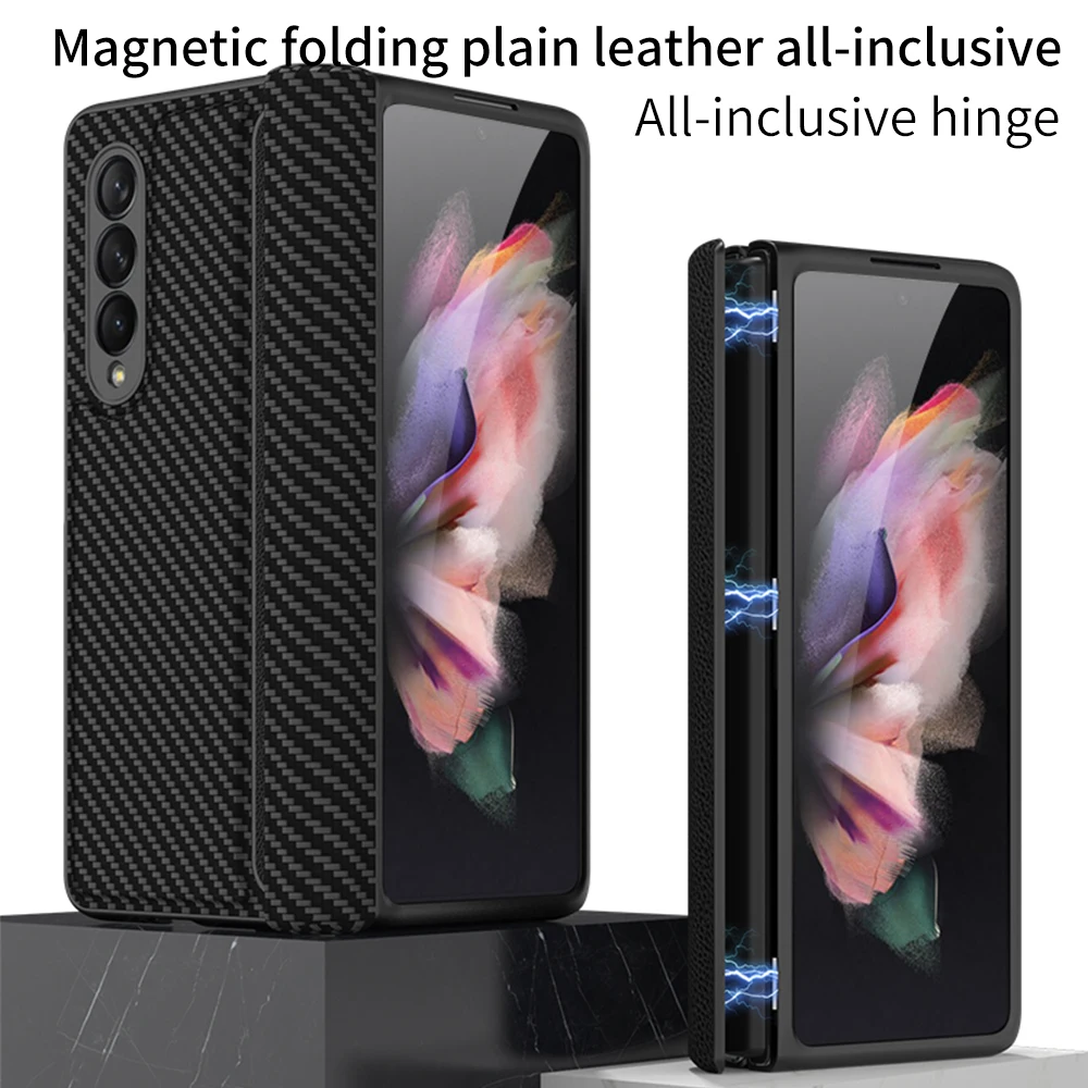 

Магнитный шарнир Funda для Samsung Galaxy Z Fold 3, чехол-подставка, Жесткий Чехол для Fold 3, магнитный складной чехол для fold3 w22, цвет
