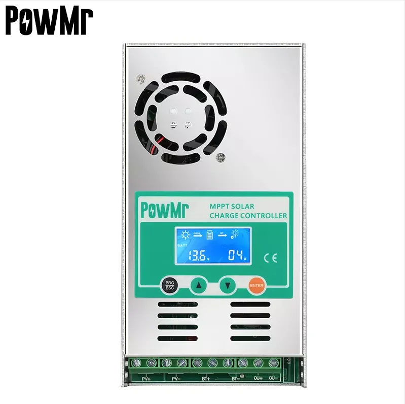 Зарядное устройство PowMr на солнечной батарее с ЖК-дисплеем и подсветкой 60 А 12 В 24 36