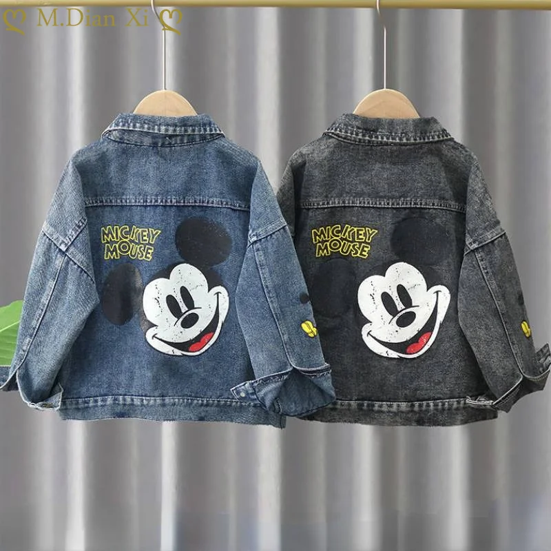 Детская одежда 2021 джинсовая куртка для мальчиков с мультяшным рисунком детская в