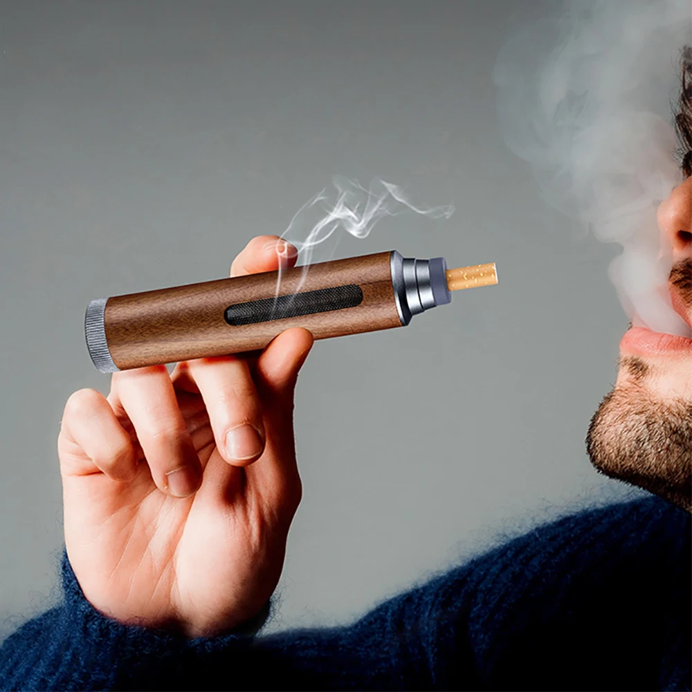 Портативная деревянная пепельница для автомобиля ручная из ореха дома и улицы