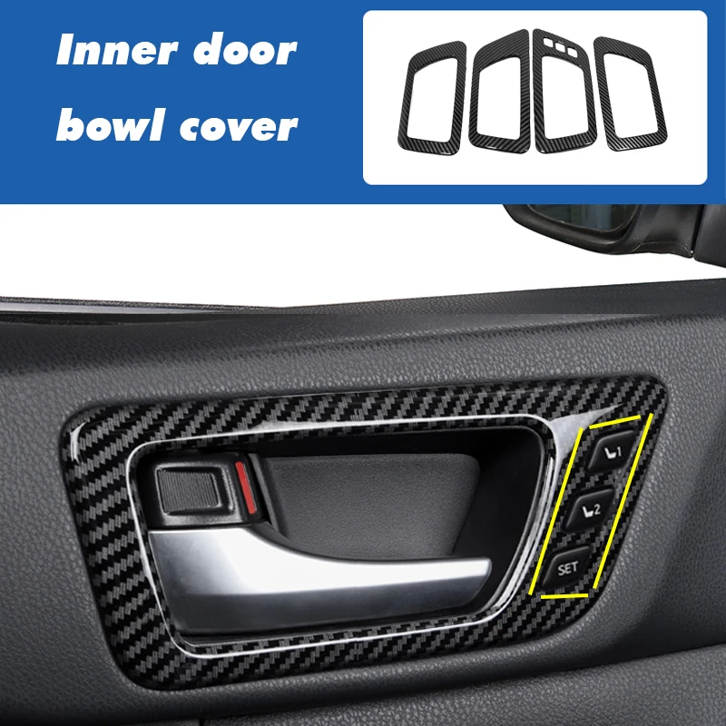 Для Toyota Highlander Kluger U50 2014-2019, цветные наклейки из углеродного волокна для украшения интерьера автомобиля, аксессуары из АБС-пластика