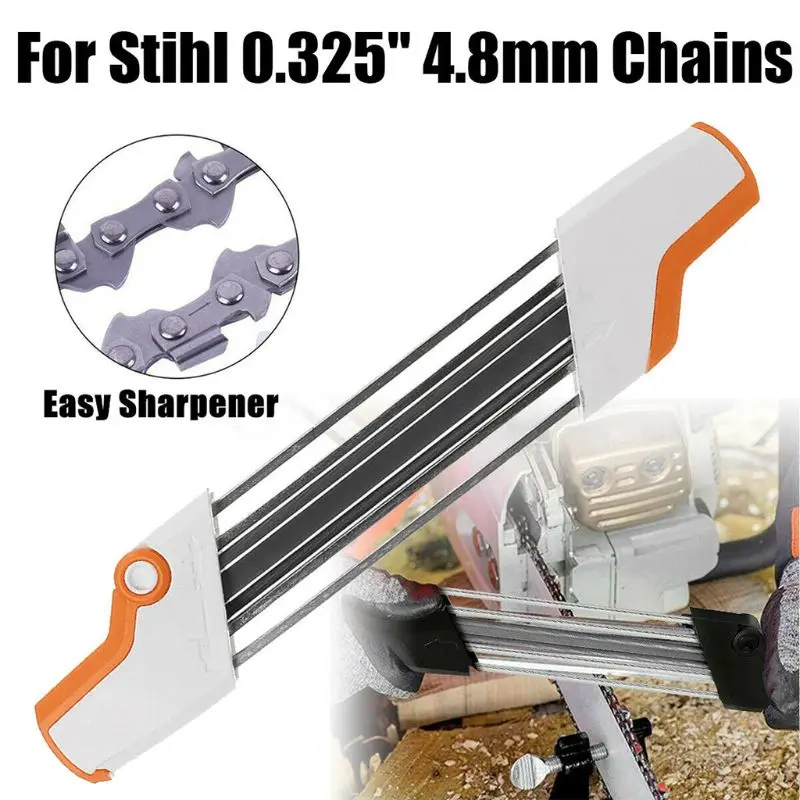 2 IN 1 Metal Easy Chainsaw Chain File Sharpener 0.325