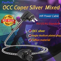 hot salingocc copper hi end power cable hifi audio euusau power cord occ silver mix power cable for amplifier cd player