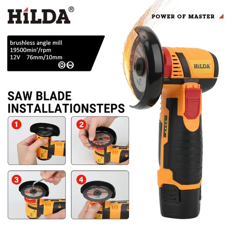 Аккумуляторная угловая шлифовальная машина XMSJ HILDA 12В