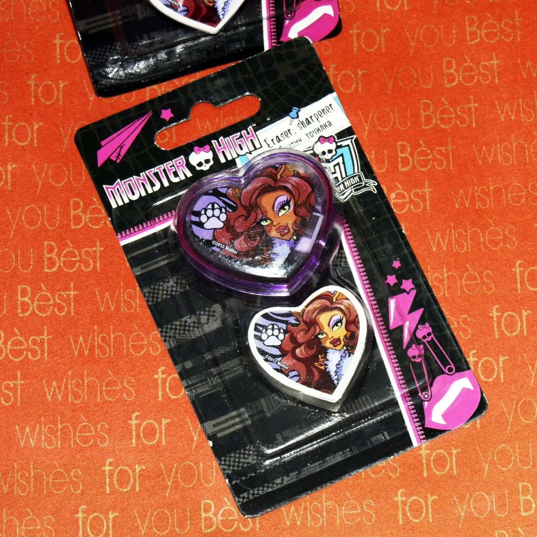 Набор канцелярский точилка ластик Monster High
