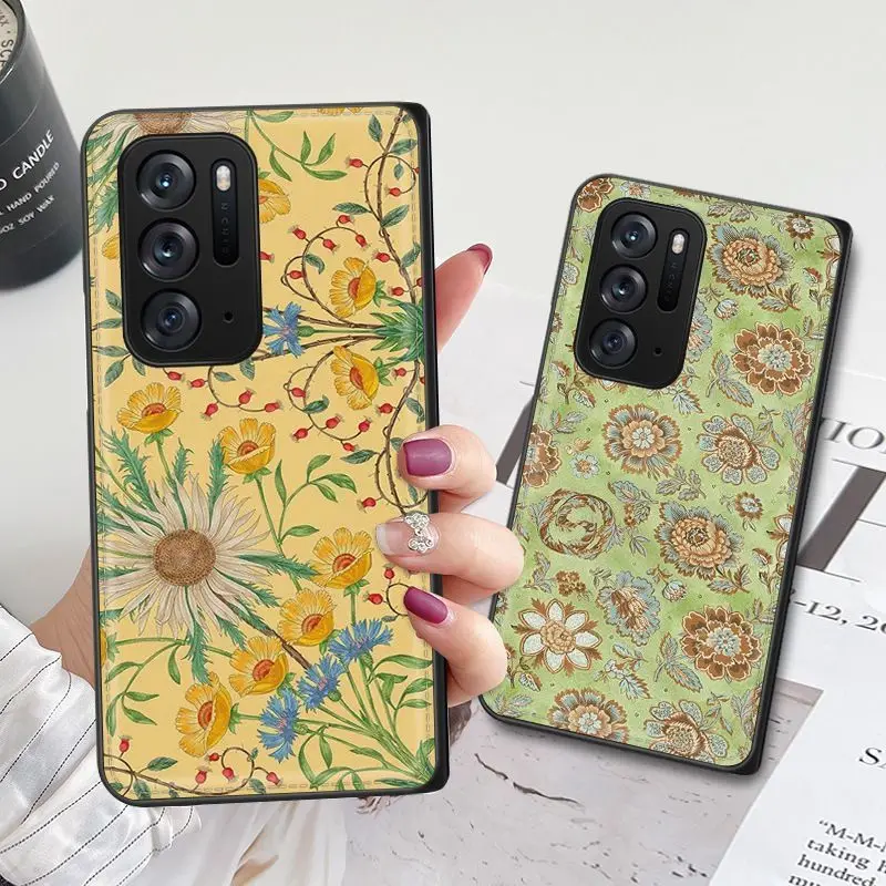 

Для Oppo Find N чехол для Oppo Peum00 чехол холодный стиль цветок чехол для телефона кожаный защитный чехол с узором