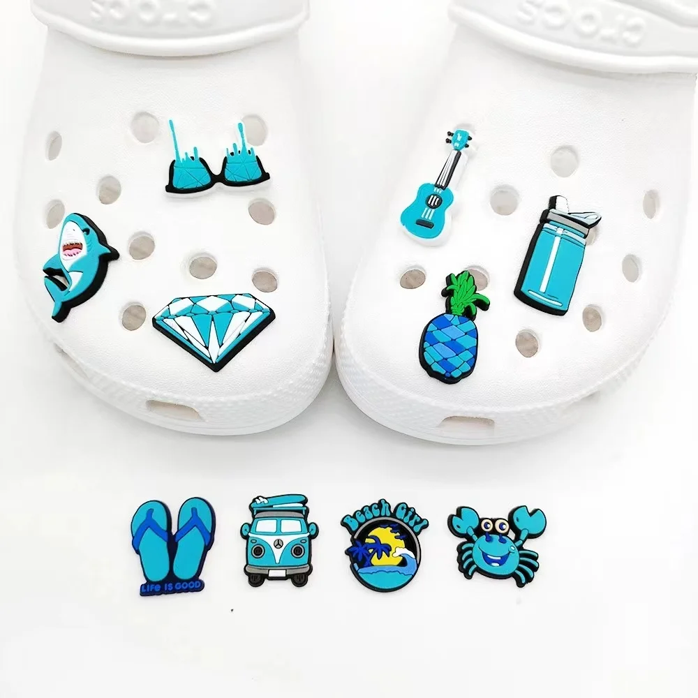 Hot Selling 10PCS Shoe Charms Accessories Cartoon Animals Car PVC Shoe Decoration Designer for Croc Jibz Kids X-mas Party Gift