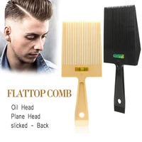 men flat head haircut comb with level bang liquid oil hair cutting angle adjustment large teeth comb styling hairdresser tool