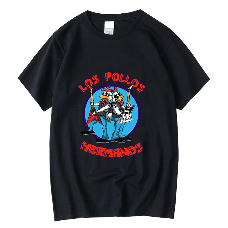 

Men's T-shirt High Quality 100% cotton Short Sleeve los pollos print T-Shirt Funny Mens Tee O-Neck T Shirt Streetwear tee Tops