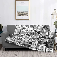 hawks manga black and white version blanket bedspread bed plaid blankets anime plush summer blanket plaids and covers