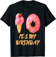 happy its my 10th birthday donut t shirt gift for kids girl t shirt