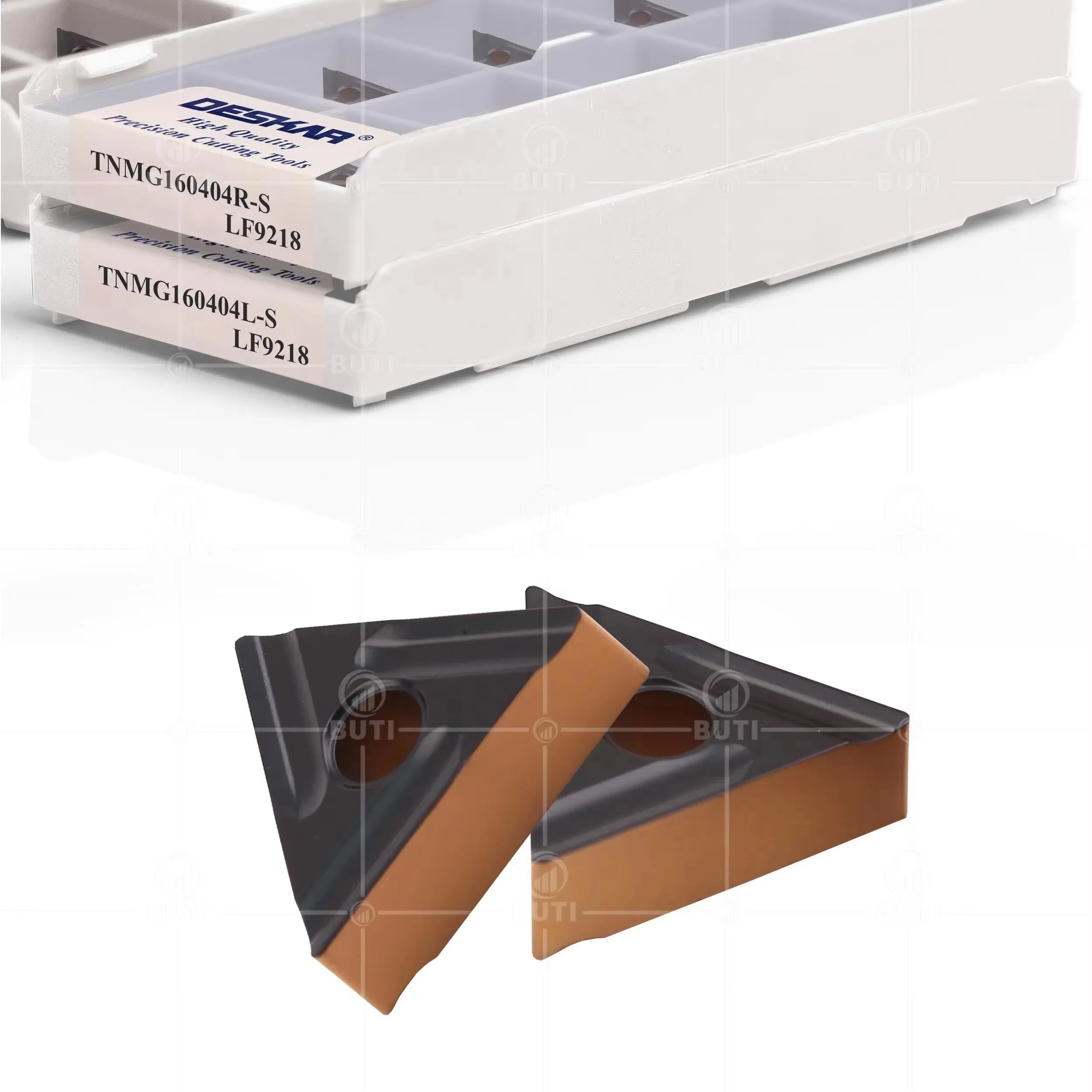 Фото DESKAR 100% Оригинальные токарные пластины TNMG160404R-S/L-S TNMG160408R-S/L-S LF9218 для станков с ЧПУ, двухцветные, режущие инструменты №3