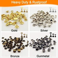 100sets 5 12mm metal double cap rivets stud round nail spike for leathercraft repair shoes bag belt clothing garment accessories