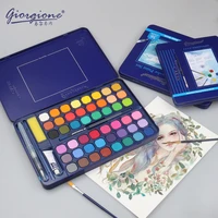 giorgione 1218243648color watercolor paint set non toxic professional portable tin box solid pigment painting kit for artist