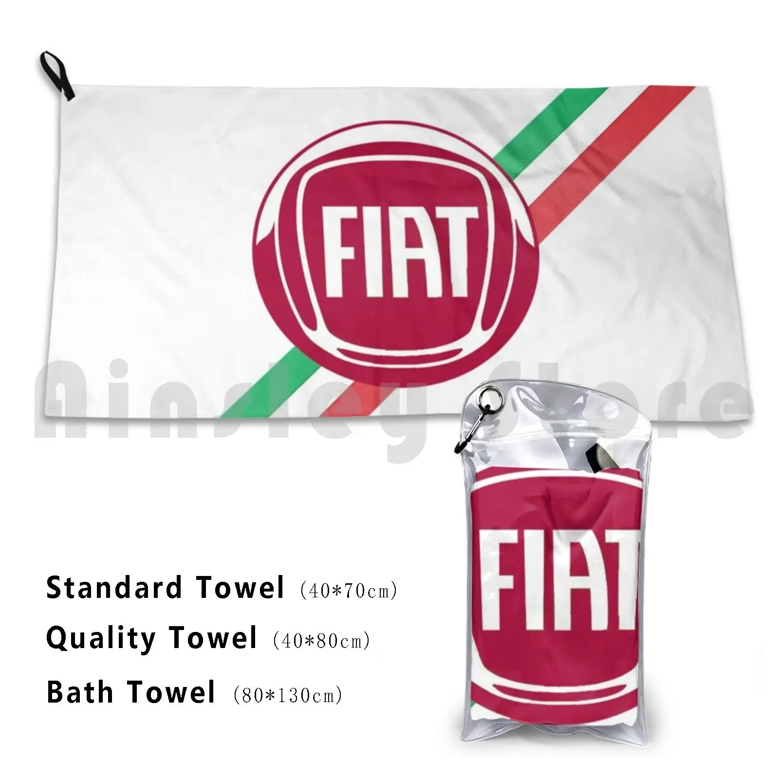 Fiat Logo Italy Stripes Bath Towel Beach Cushion Turbo Novitec Retro 500 Essesse Radically Racing Le United States