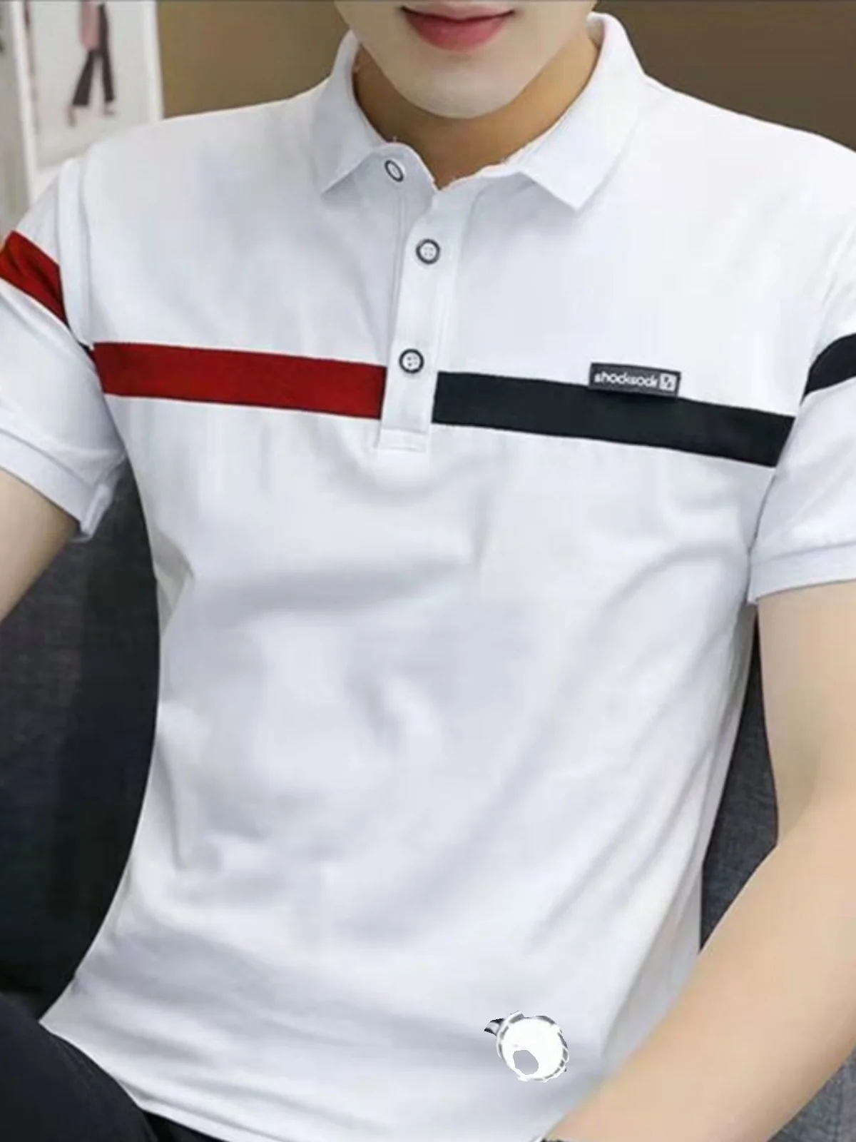 Summer Men's Short sleeve T-shirt Lapel Polo Shirt Trendy Youth Handsome Bottoming Half Sleeve Top |