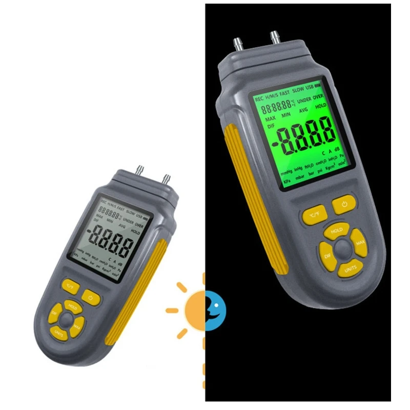 Цифровой ручной манометр HVAC Air Vacuum/Gas дифференциальный Mete KXRE