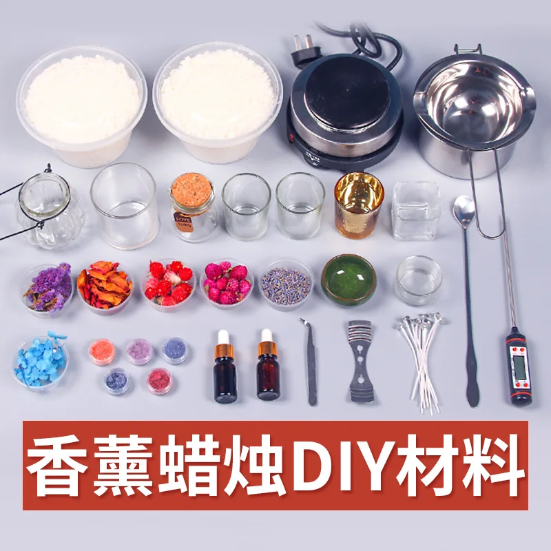 

Wick Scented Candle Sets Making Diy Heating Furnace Supplies Soy Wax Mould Candle Sets Romantic Kaarsen Home Decoration 50