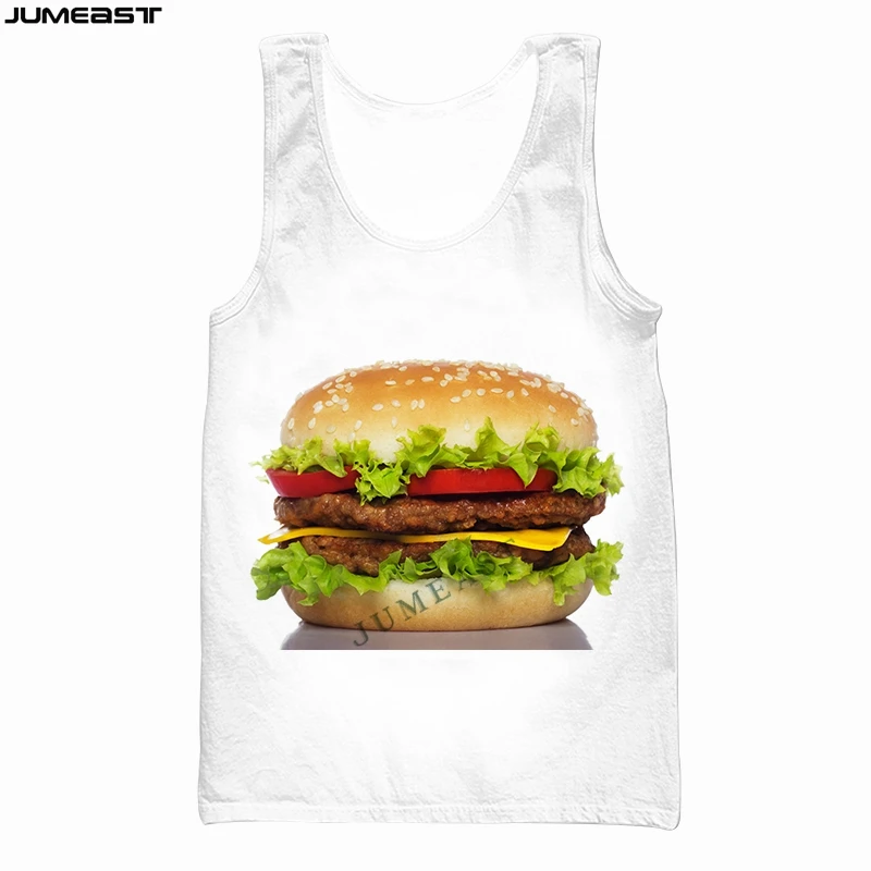 

2022 3D Vest Men Instant Noodle Food Beverage Oversized Streetwear Long Sleeve T Shirt Summer Pullover Tank Tops Tees