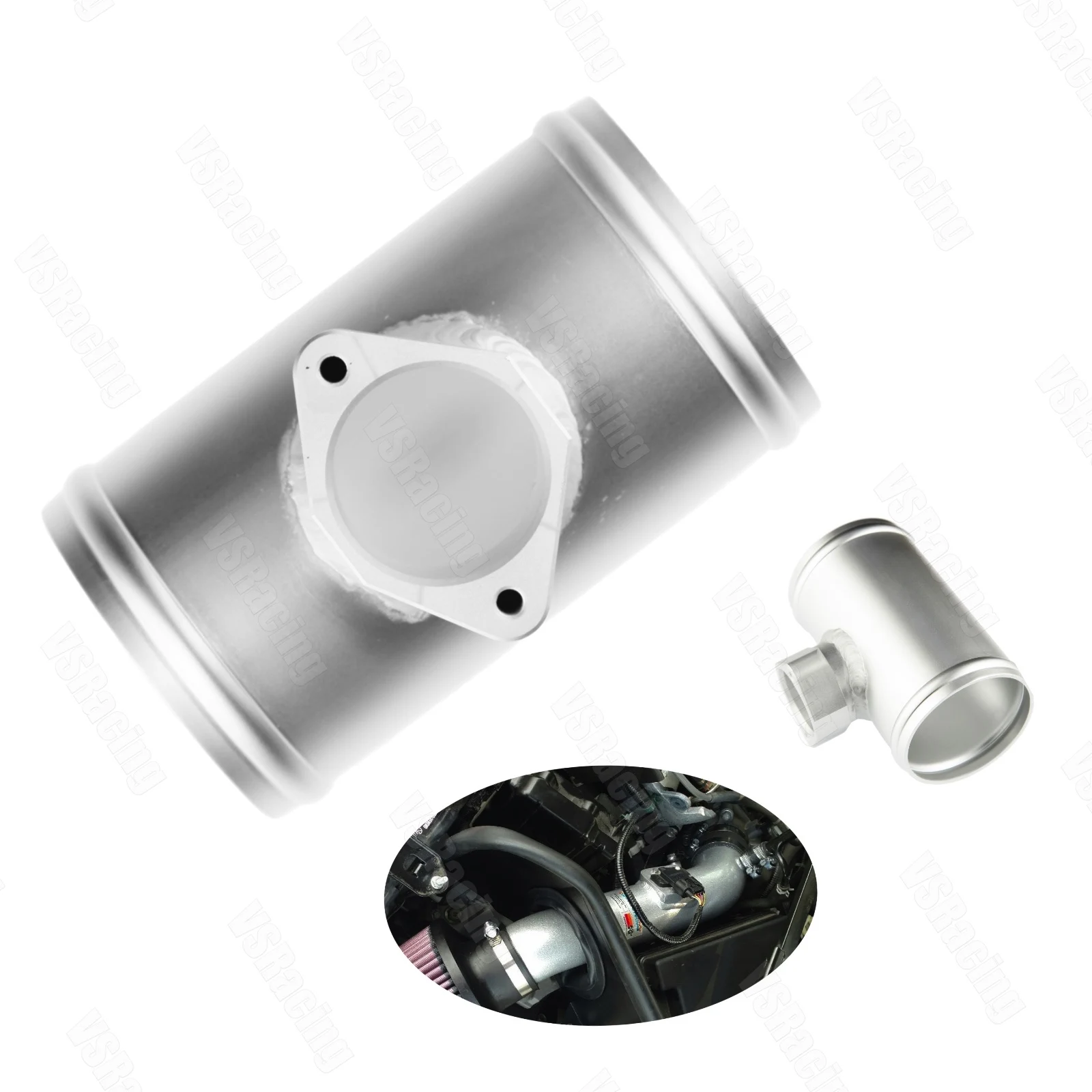 Автомобильный Алюминиевый Датчик массового расхода воздуха адаптер MAF крепление