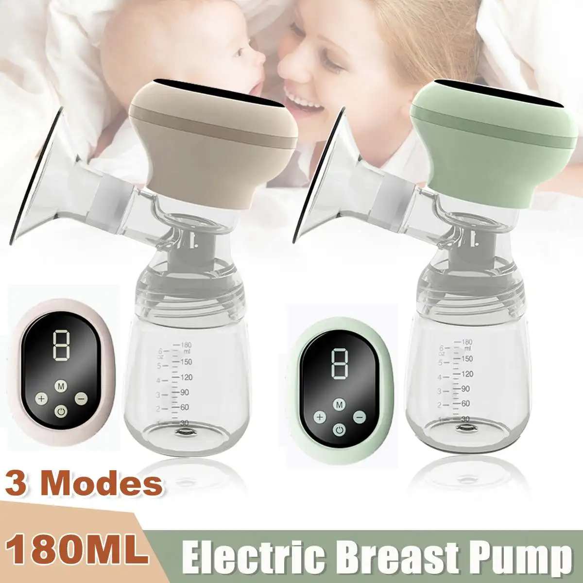 

Bioby Electric Breast Pump Breast Massager Mute Milk Feed Collector Portable Baby Breastfeeding Bottle Lactation Soft Painless