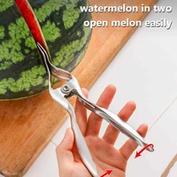 watermelon opener stainless steel fruit divider tool cut in half pliers portable watermelon clamp