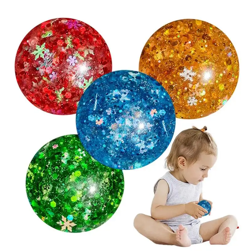 

Игрушка-сжималка с блестками, 4 шт.