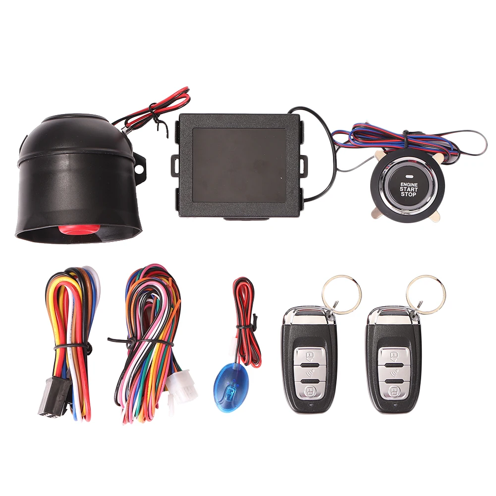 

Car Keyless Entry Start System One Start Stop Engine Push Button Vehicle Alarm with Car Auto Intelligent System Keyless Entry