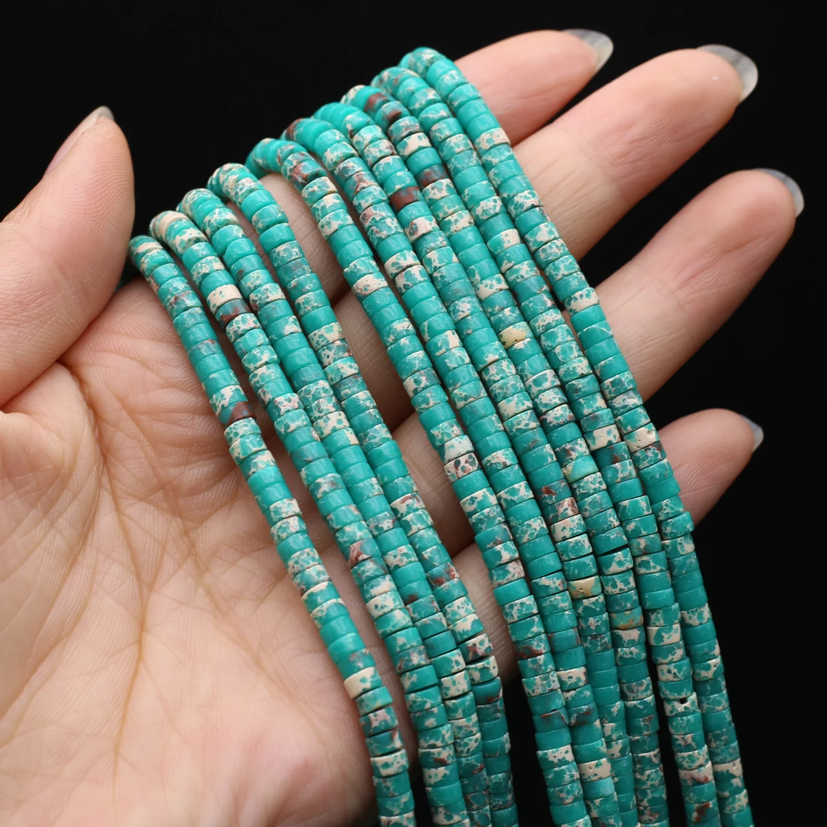 

Natural Stone Beads Green Emperor Stone Cylindrical Faceted Beads For Jewelry Making DIY Necklace Bracelet Earrings Accessory