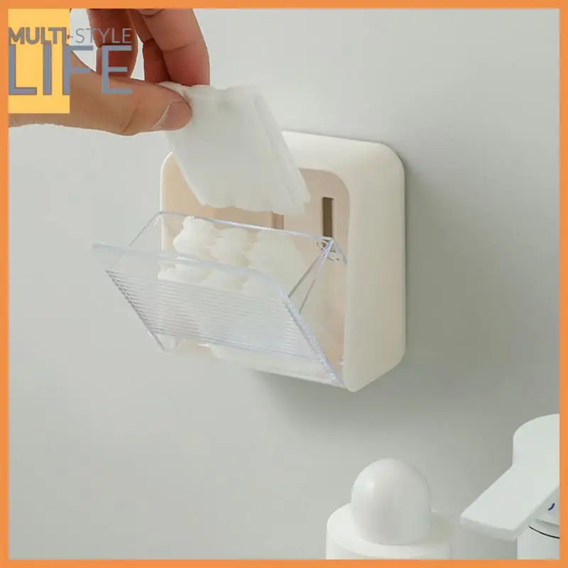 

Wall Mounted Wall Organizer Anti-spurting Adhesive Large Capacity Organizer Box Dust Proof Storage Box Bathroom Accessories