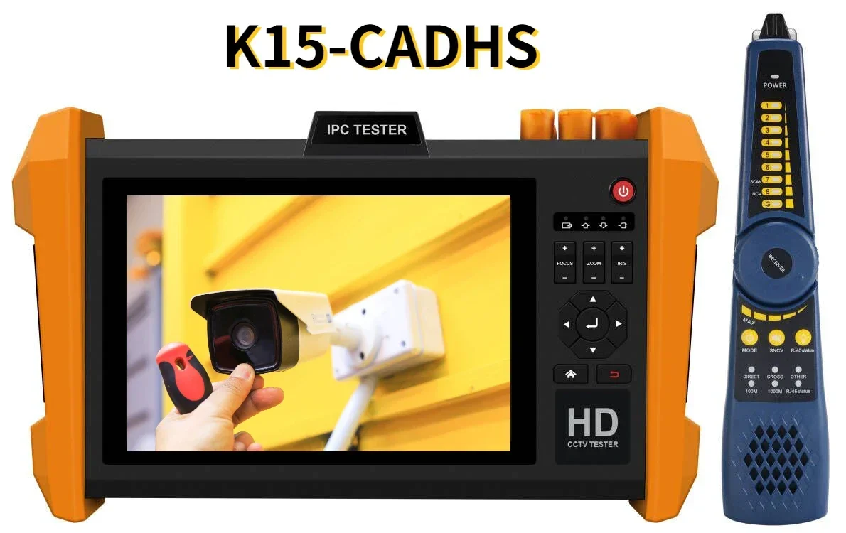 8K H.265 Тестер IP-камеры 8MP AHD CVI TVI SDI CVBS Тест VGA и HDMI Вход K15-CADHS видеонаблюдения