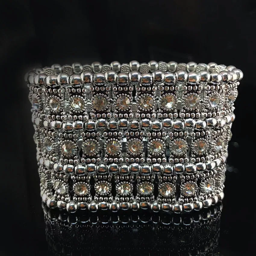 Классический модный мужской Эластичный браслет в стиле ретро панк широкий