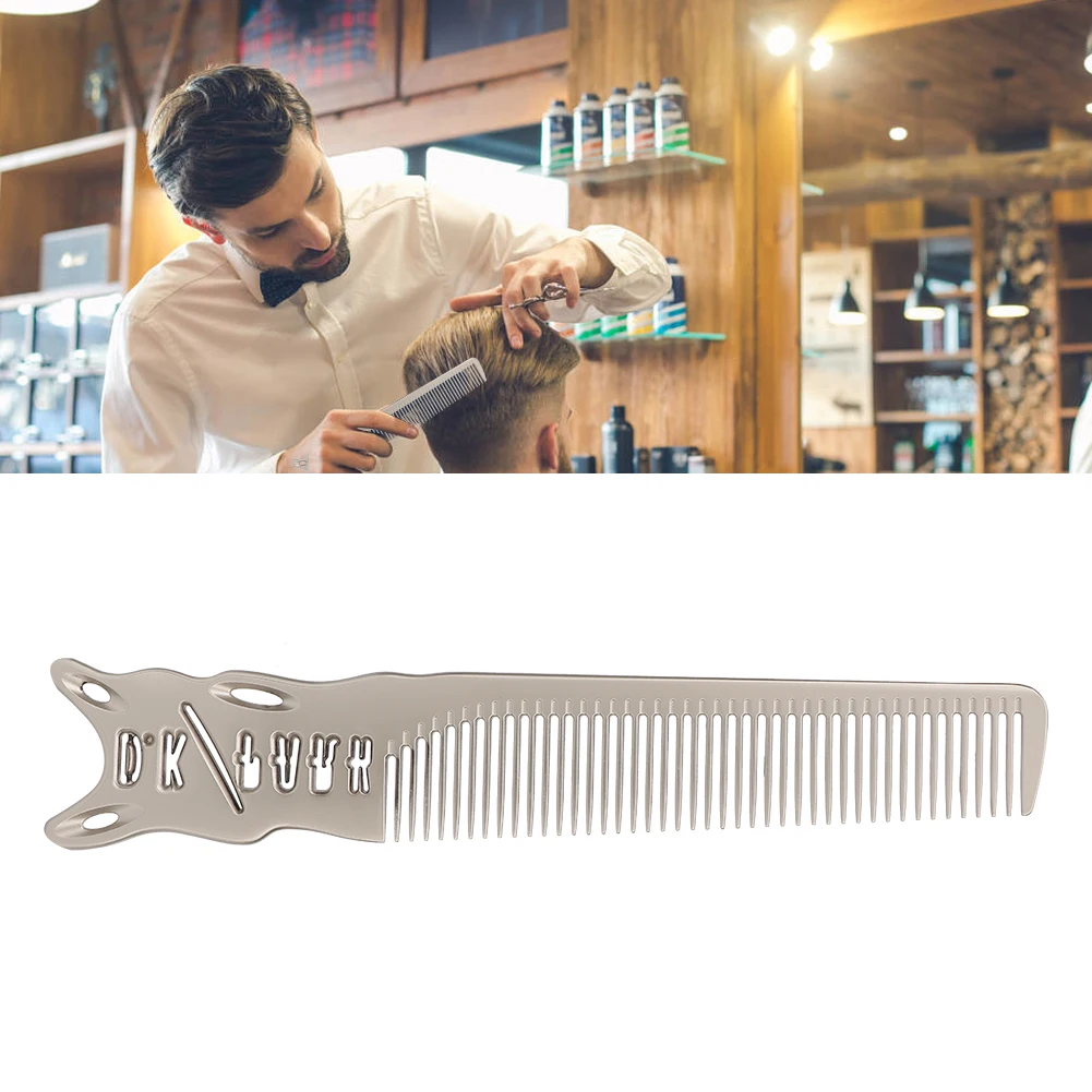 

Professional Hair Cutting Comb Space Barbers Salon Hairdressing Aluminum Comb(Comb )
