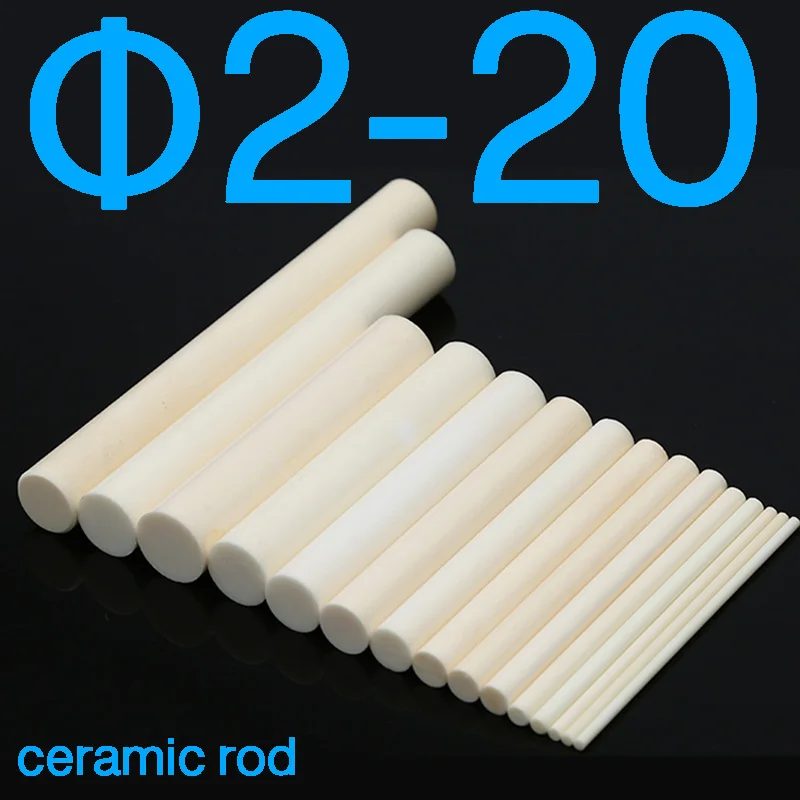 

Alumina Solid Ceramic Rod Φ2-20mm Dowel Pin Column Plunger Insulation High Temperature Resistance Shaft Corundum Stirring Rod