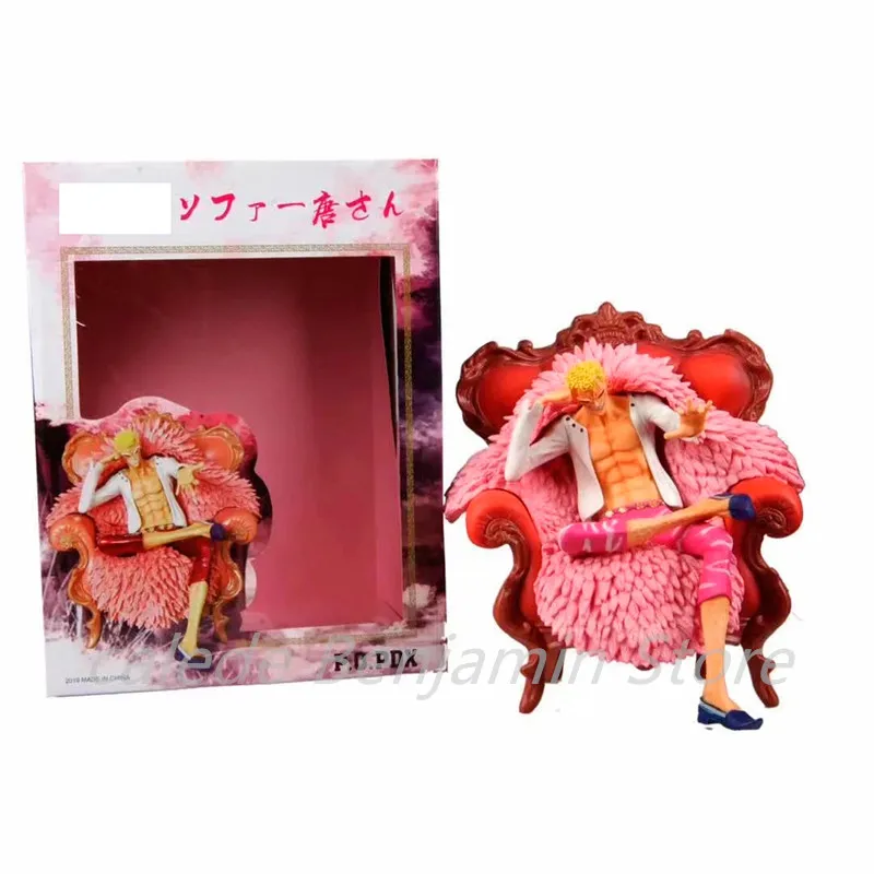

One Piece Figure Gk Donquixote Doflamingo Anime Action Figure Sofa Sitting Position Statue Pvc Ollection Model Dolls Toys Gift
