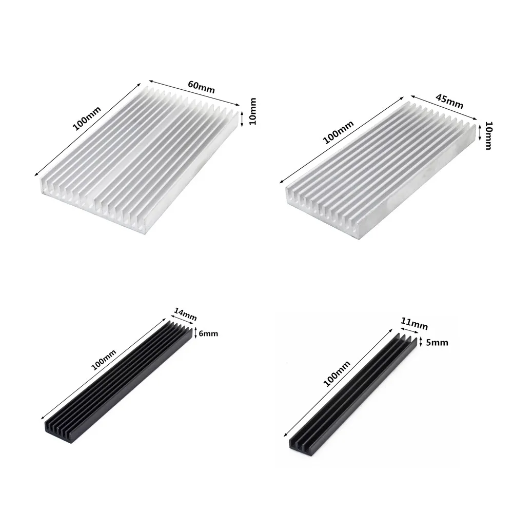 Aluminum Heatsink Cooling Radiator 11 Sizes for Electronic IC Chip RAM LED Cooler Heat Dissipation | PC Components &amp Tools