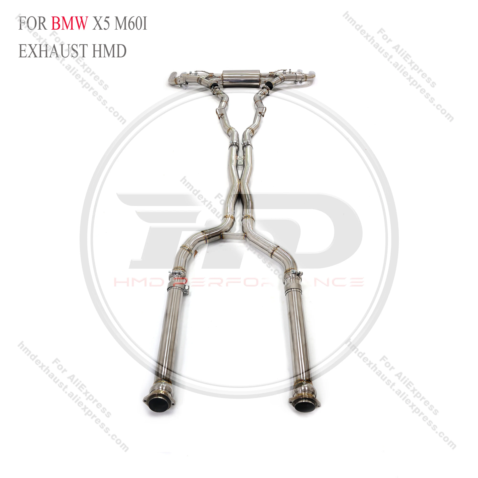 HMD выхлопная система Catback нержавеющая сталь для BMW X5 M60I 4 T глушитель с клапаном