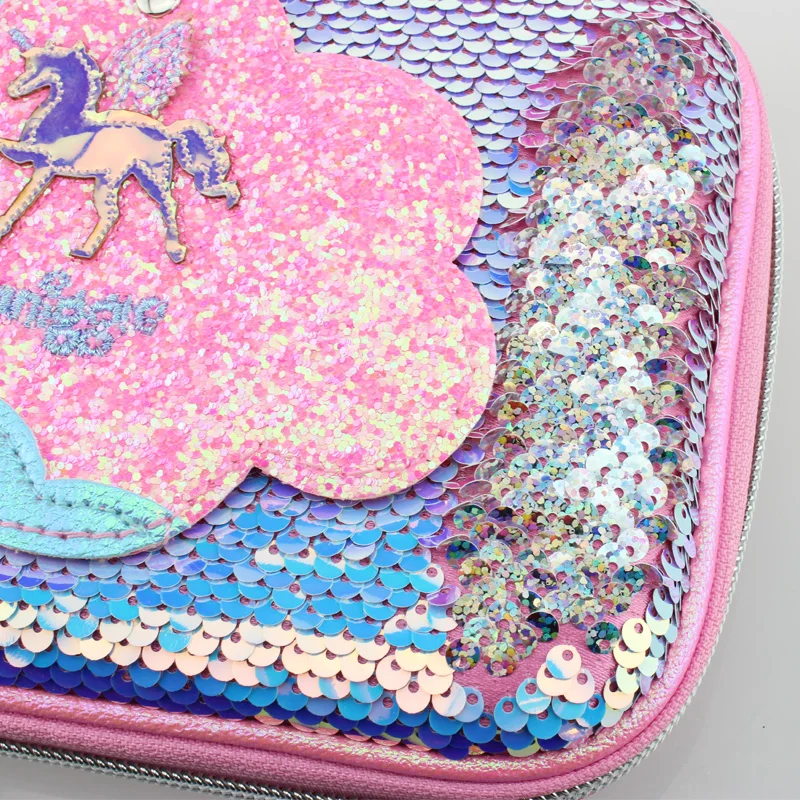 Smiggle зеркальная коробка с блестками в виде единорога Nakeup для девочек школьные