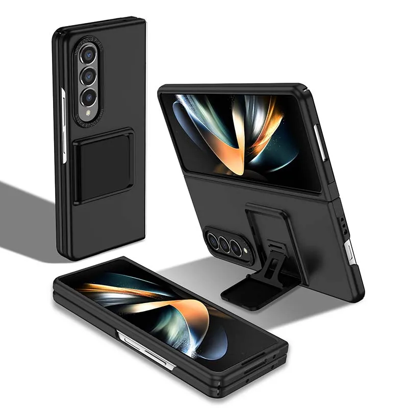 

Роскошный кронштейн для Samsung Galaxy Z Fold 4, ультратонкий металлический чехол для защиты линз, Силиконовый Мягкий противоударный чехол