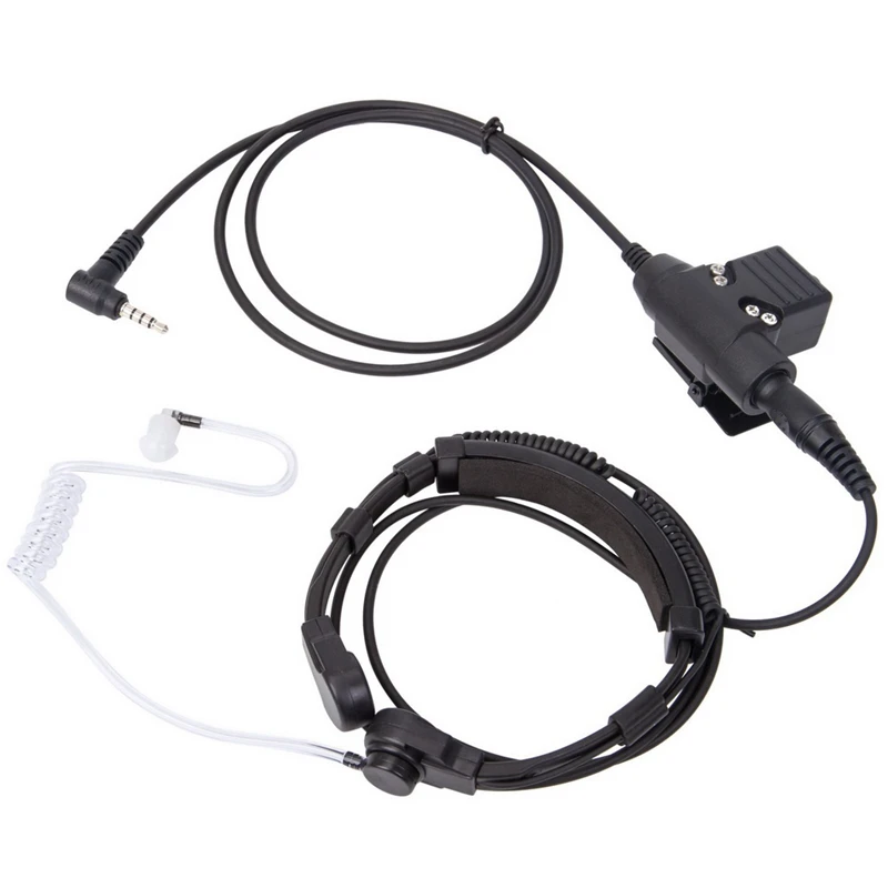 

Walkie-Talkie Microphone Headset U94 PTT 7.1Mm Telescopic Throat Control Microphone Headset For Vertex VX-3R FT60R
