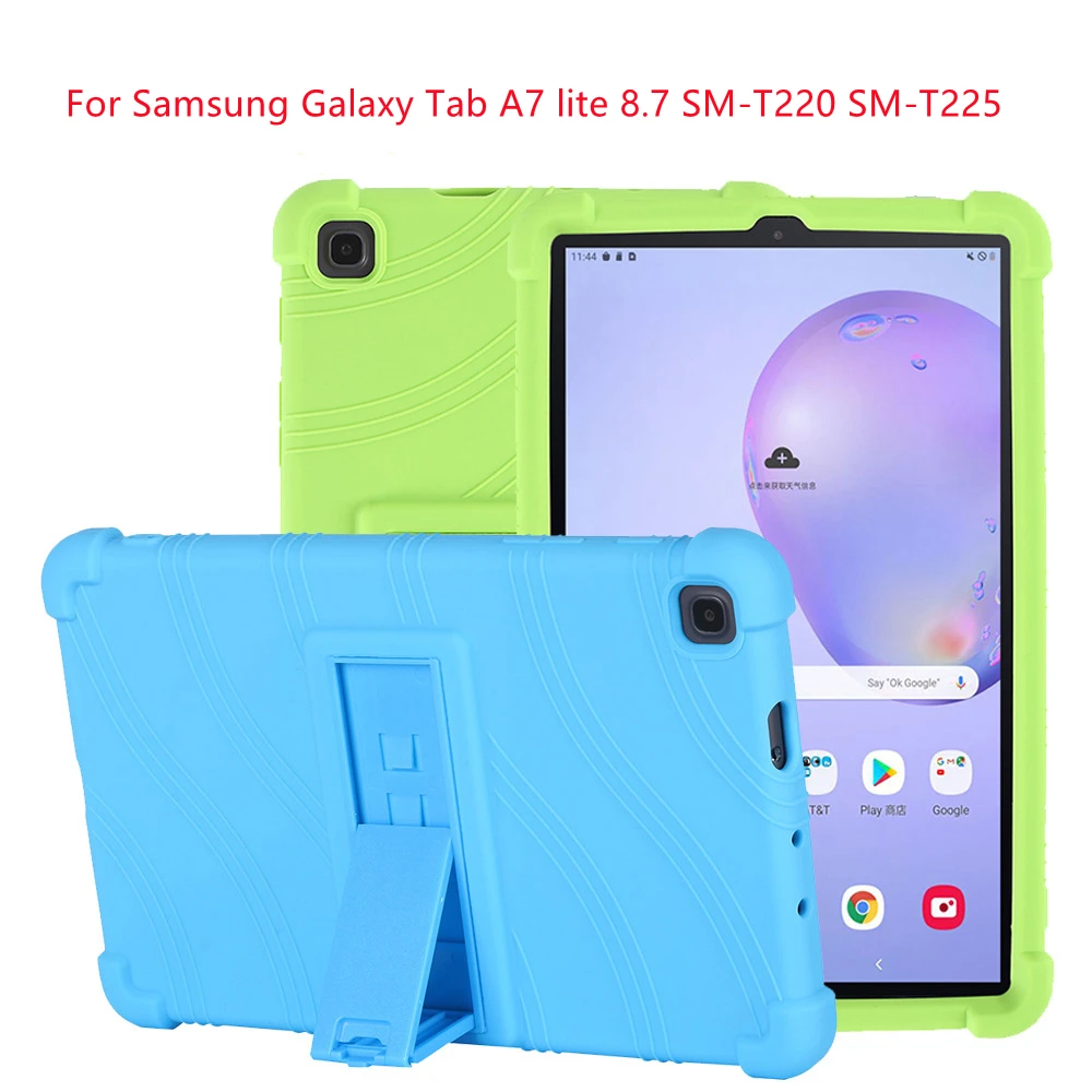 

Silicon Shockproof Cover Case for Samsung Galaxy Tab A7 Lite 8.7 T220 SM-T220 SM-T225 SM-T500 SM-T505 T500 10.4 Kickstand Funda