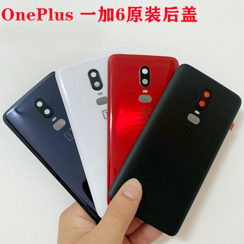 

for Oneplus 6 Rear Panel Back Glass Door Cover Replacement with Camera Glass Lens Frame Cover/Flash for Oneplus 6 A6000
