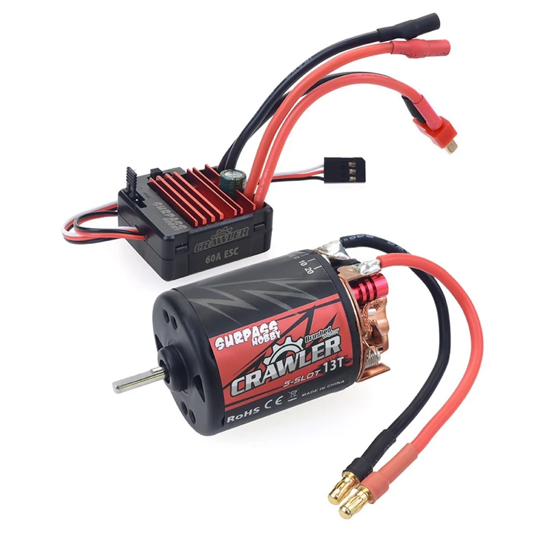 

SURPASSHOBBY 540 Carbon Brushed Motor 60A Electronic Speed Controller Set For RC Car And Truck Crawler Parts