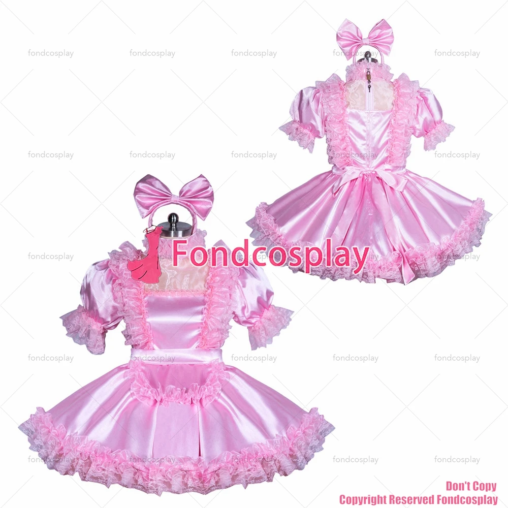 

Сексуальная одежда для взрослых с крестиком fondcosplay, блестящая, короткая, французская, запирающаяся, розовая, атласная, стеклянная, шелковая, ...