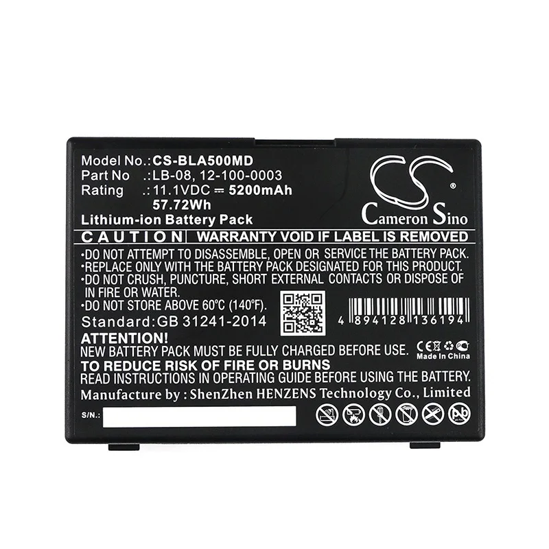 

Applicable Biolight A5 A6 A8 Q3 Medical Battery 12-100-0003 LB-08