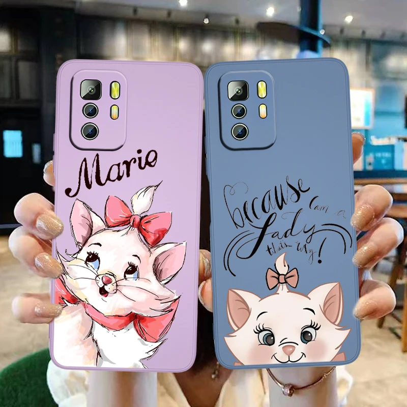 

Disney Marie Cat Cute Phone CaseFor Xiaomi Redmi Note 11 11S 10 10S 9 9S 9T 8 8T 7 5 Pro 4G 5G Liquid Candy Color Shell Fundas