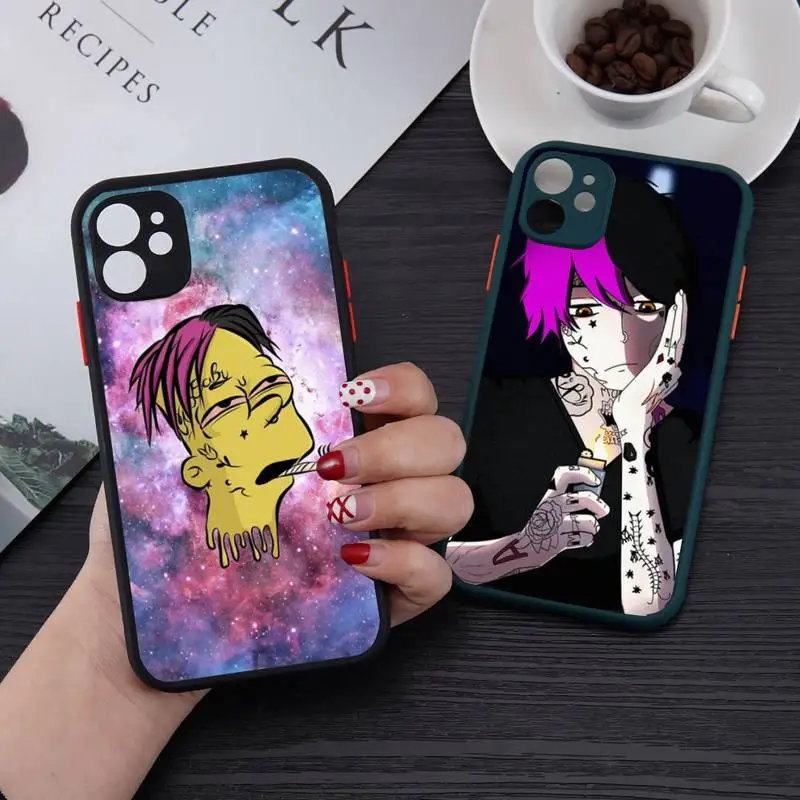 

lil peep Phone Case For iPhone 13 12 11 Mini Pro XR XS Max 7 8 Plus X Matte transparent Back Cover