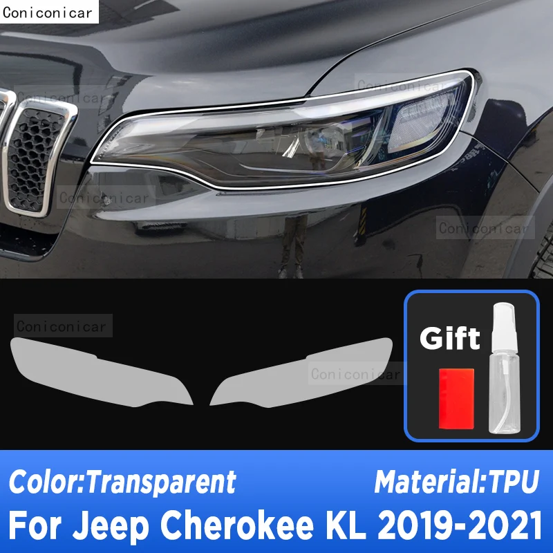 

Для JEEP Cherokee KL 2019-2021 Автомобильная внешняя фара с защитой от царапин, Передняя прозрачная лампа, аксессуары для фотооборудования