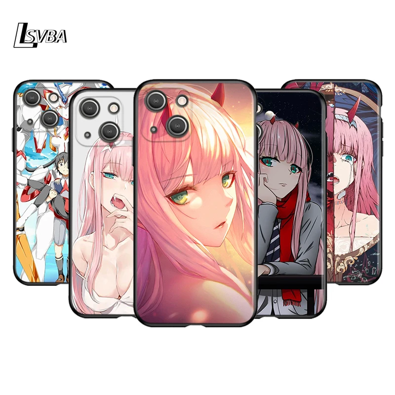 

Darling In The Franxx Silicone Cover For Apple IPhone 13 12 Mini 11 Pro XS MAX XR X 8 7 6S 6 Plus 5S SE Black Phone Case